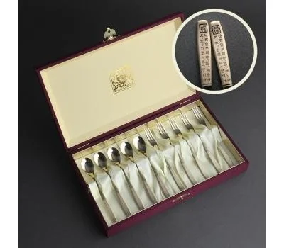 훈민정음골드 티스푼포크10P