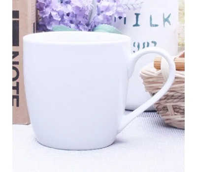 오목 백자 머그컵 310ml 10온스