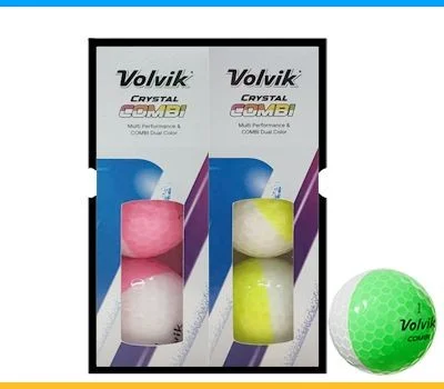 볼빅 크리스탈 콤비 6구 반반 골프공 크리스탈 골프...