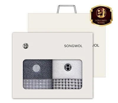 송월 호텔컬렉션 톤40 수건 2매세트 쇼핑백포함