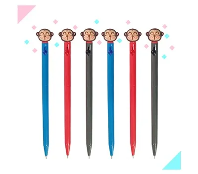 원숭이캐릭터 볼노크니들펜 0.7mm