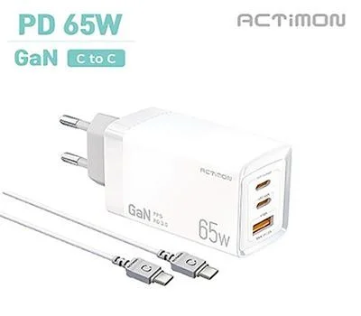 엑티몬 가정용 GaN 지원 PD 65W 초고속 충전기